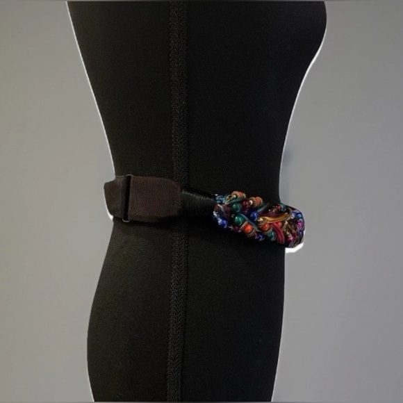 Beaded Belt Carolyn Tanner Designs Multicolored Twist + 3 strand Beaded Necklace